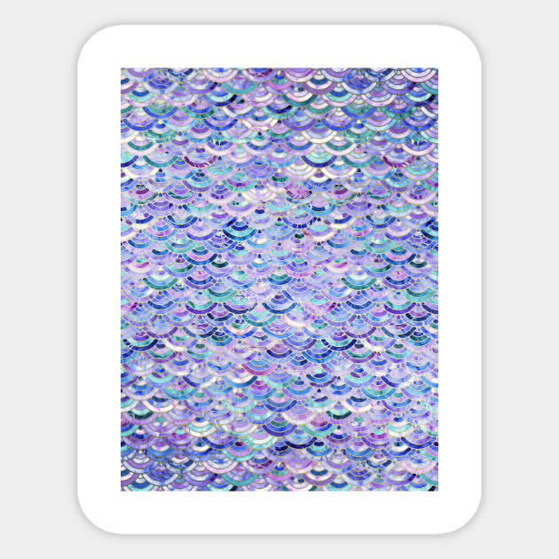 Marble Mosaic in Amethyst and Lapis Lazuli Sticker by micklyn